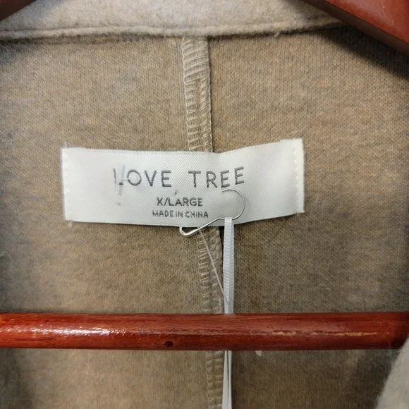 Love Tree New Women's Tan Sleeveless Sweater Vest Cardigan Size X Large - Picture 3 of 10